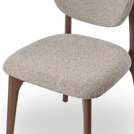 Стул Q-Home Tods 2 (Тодс 2), Орех / бежевая ткань, QHCHTODS2