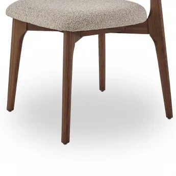 Стул Q-Home Tods 2 (Тодс 2), Орех / бежевая ткань, QHCHTODS2