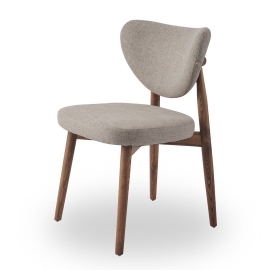 Стул Q-Home Tods 3 (Тодс 3), Орех / бежевая ткань, QHCHTODS3