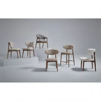 Стул Q-Home Tods 3 (Тодс 3), Орех / бежевая ткань, QHCHTODS3