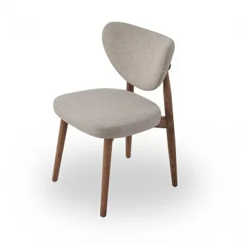 Стул Q-Home Tods 3 (Тодс 3), Орех / бежевая ткань, QHCHTODS3