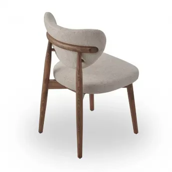Стул Q-Home Tods 3 (Тодс 3), Орех / бежевая ткань, QHCHTODS3