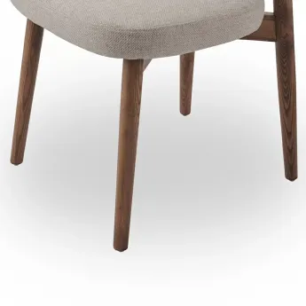 Стул Q-Home Tods 3 (Тодс 3), Орех / бежевая ткань, QHCHTODS3