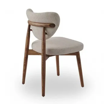 Стул Q-Home Tods 3 (Тодс 3), Орех / бежевая ткань, QHCHTODS3