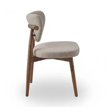 Стул Q-Home Tods 3 (Тодс 3), Орех / бежевая ткань, QHCHTODS3