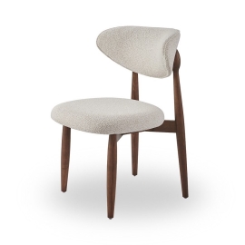 Стул Q-Home Tods 4 (Тодс 4), темный Орех / бежевая ткань, QHCHTODS4