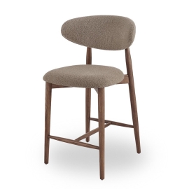 Полубарный стул Q-Home Tods (Тодс), Орех / бежевая ткань, QHSBTODS