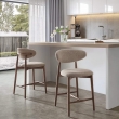 Полубарный стул Q-Home Tods (Тодс), Орех / бежевая ткань, QHSBTODS - Фото 3