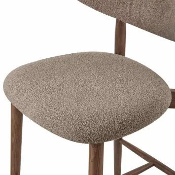 Полубарный стул Q-Home Tods (Тодс), Орех / бежевая ткань, QHSBTODS