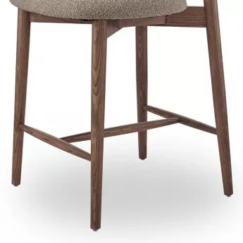 Полубарный стул Q-Home Tods (Тодс), Орех / бежевая ткань, QHSBTODS