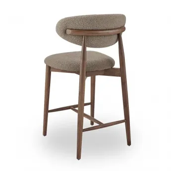 Полубарный стул Q-Home Tods (Тодс), Орех / бежевая ткань, QHSBTODS
