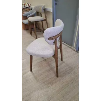 Стул Q-Home Tods 3 (Тодс 3), Орех / бежевая ткань, QHCHTODS3