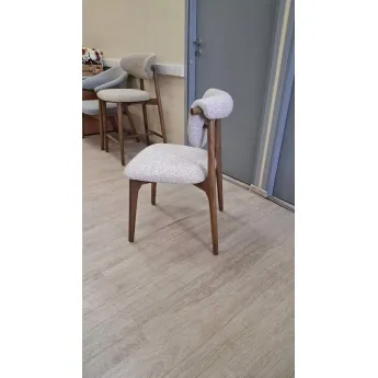 Стул Q-Home Tods 2 (Тодс 2), Орех / бежевая ткань, QHCHTODS2