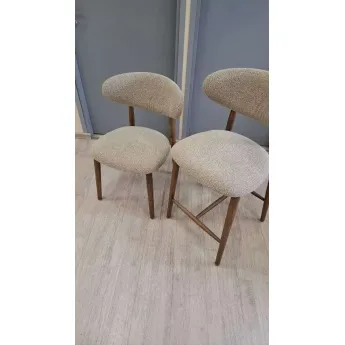 Стул Q-Home Tods (Тодс), Орех / бежевая ткань, QHCHTODS