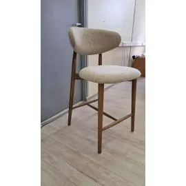 Полубарный стул Q-Home Tods (Тодс), Орех / бежевая ткань, QHSBTODS