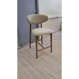 Полубарный стул Q-Home Tods (Тодс), Орех / бежевая ткань, QHSBTODS