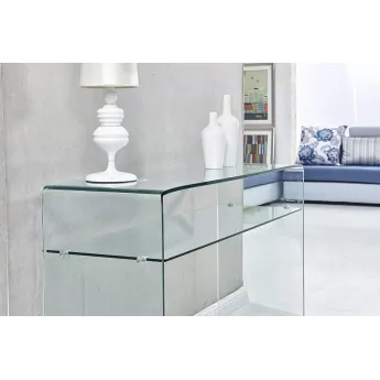 Консоль Q-Home Line (Лайн), 90x30 см, каленное стекло, QHGC-062