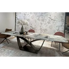 Стол обеденный 200/300 Q-Home Alonso (Алонсо), раздвижной, керамическая столешница, QHQH614M05814