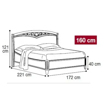 Кровать Nostalgia Camelgroup 160х200, размеры