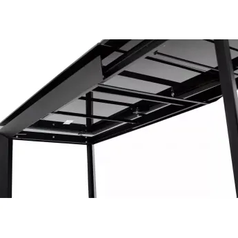 Стол обеденный Q-Home Cremona, 180/240 см, раздвижной, матовая керамика под дерево / каркас черный