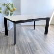 Стол обеденный Q-Home Cremona, 140/200 см, раздвижной, белый мрамор матовая керамика / каркас черный - Фото 3