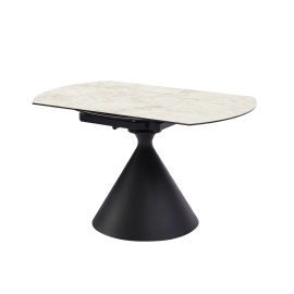 Стол обеденный MOD Interiors Toledo, 90 (135) см, керамика белый мрамор, раздвижной, MDI.DT.TOL.18