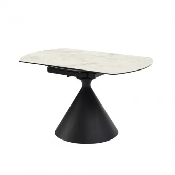 Стол обеденный MOD Interiors Toledo, 90 (135) см, керамика белый мрамор, раздвижной, MDI.DT.TOL.18