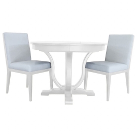 Стол обеденный D 120 см Classico Italiano Бруклин, круглый, Белый, LOT120/B