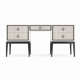 Стол письменный Classico Italiano Ницца, 5 ящиков, молочный, 8054/L/BL/BL