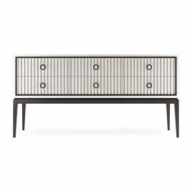 Комод Classico Italiano Ницца, 6 ящиков, молочный/фасад с фрезеровкой, 8046/L/BL/BL