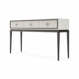 Консоль Classico Italiano Ницца, 3 ящика, молочный/фасад с фрезеровкой, 8048/L/BL/BL