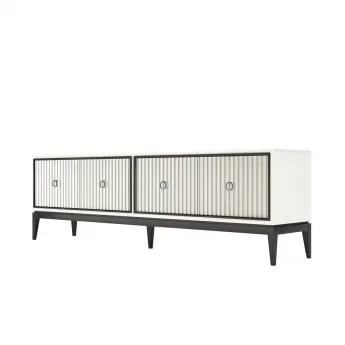 Тумба ТВ Classico Italiano Ницца, 4-ств, молочная/фасад 3D, 8050/L/BL/BL