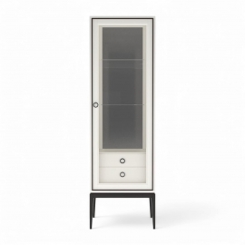 Витрина однодверная Classico Italiano Ницца, правая, молочная, 8021R/L/BL/BL