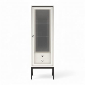 Витрина однодверная Classico Italiano Ницца, правая, молочная, 8021R/L/BL/BL