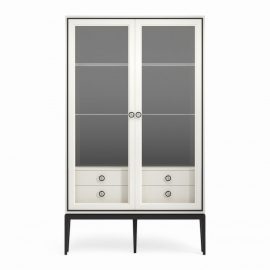 Витрина Classico Italiano Ницца, двухдверная, молочная, 8022/L/BL/BL