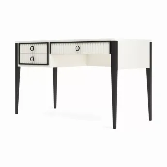Стол письменный Classico Italiano Ницца, 3 ящика, молочный, 8055/L/BL/BL