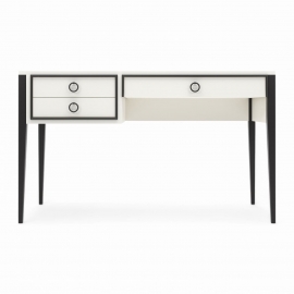 Стол письменный Classico Italiano Ницца, 3 ящика, молочный/гладкий фасад, 8025/L/BL/BL