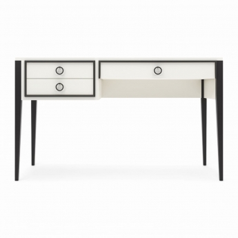 Стол письменный Classico Italiano Ницца, 3 ящика, молочный/гладкий фасад, 8025/L/BL/BL