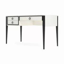 Стол письменный Classico Italiano Ницца, 3 ящика, молочный/гладкий фасад, 8025/L/BL/BL
