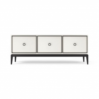 Тумба ТВ Classico Italiano Ницца, 3-ств, молочная/гладкий фасад, 8023/L/BL/BL