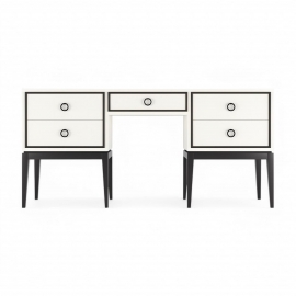 Стол письменный Classico Italiano Ницца, 5 ящиков, молочная/гладкий фасад, 8024/L/BL/B