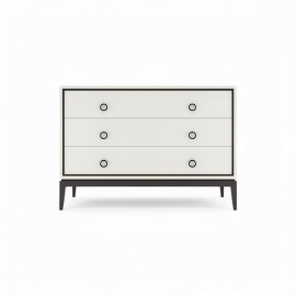 Комод Classico Italiano Ницца, 3 ящика, молочный/гладкий фасад, 8012/L/BL/BL