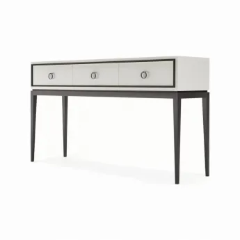 Консоль Classico Italiano Ницца, 3 ящика, молочный/гладкий фасад, 8018/L/BL/BL