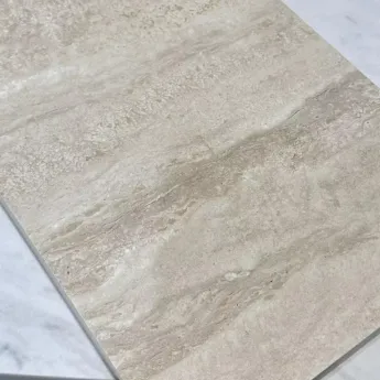 Стол обеденный Q-Home Calvin, 180/260 см, раздвижной, бежевая матовая керамика / каркас серый дуб, QH614M06013