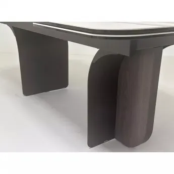 Стол обеденный Q-Home Ingerman, 200/300 см, раздвижной, глянцевая керамика под мрамор / каркас металл, QH626М05985