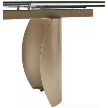 Стол обеденный Q-Home Bronte, 200/300 см, раздвижной, матовая керамика контрастный мрамор / каркас шампань, QH614M05555