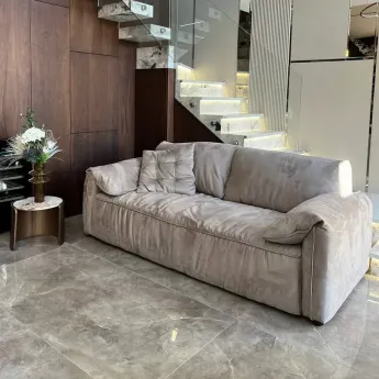 Диван Q-Home Casablanca, 3-местный, ткань, бежевый, SF026