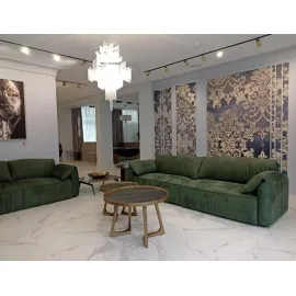 Диван Q-Home Casablanca, 3-местный, ткань, темно-зеленый, SF026