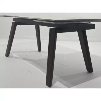 Стол обеденный Q-Home Betis, 180/260 см, раздвижной, матовая керамика мрамор / каркас орех, QH614M06008