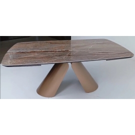 Стол обеденный Q-Home Calderon, 180/260 см, раздвижной, глянцевая керамика Grand Cordillera / каркас Бронзовый, QH614M06010